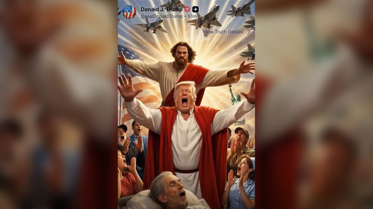 Jesus dá uma bofetada a Trump num vídeo de IA partilhado pelo Irão (VÍDEO)
